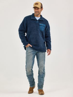 Men's Wrangler Quarter Snap Sherpa Pullover