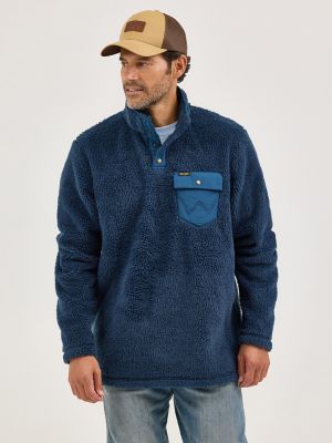 Men's Wrangler Quarter Snap Sherpa Pullover