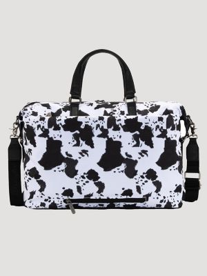 Cow print duffle bag on sale