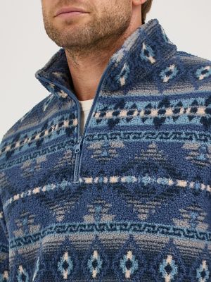 トップス Wool Blend Sherpa Pullover M Cloud Runcati Mens Fuzzy Sherpa Sweatshirt Quarter Zip Pullover