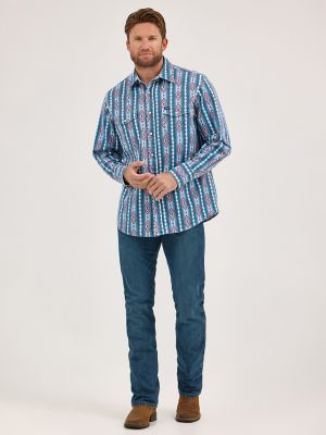 Vintage-Inspired Western Snap Workshirt
