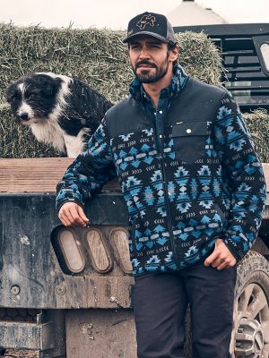 Wrangler flying jeep ジャケット Men's Wrangler Zip Front Lightweight Ripstop Yoke Sherpa