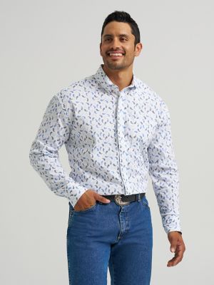 Wrangler® George Strait™ Long Sleeve Button Down One Pocket Shirt