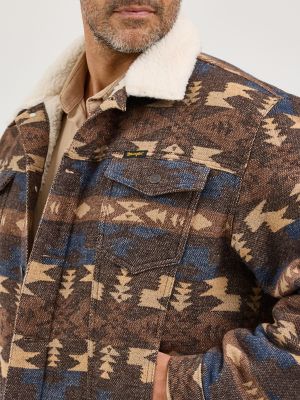 Men's Wrangler® Sherpa Lined Jacquard Print Jacket