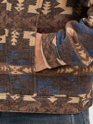 Wrangler flying jeep ジャケット Men's Wrangler Zip Front Lightweight Ripstop Yoke Sherpa