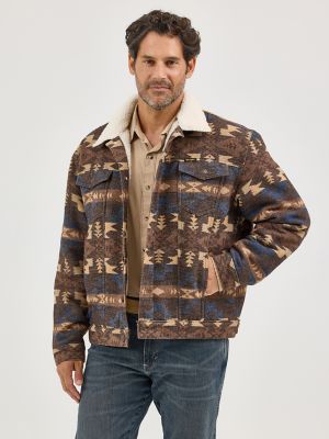 Wrangler flying jeep ジャケット Men's Wrangler Zip Front Lightweight Ripstop Yoke Sherpa