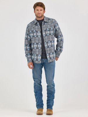 Men's Wrangler Retro® Premium Jacquard Snap Shirt Jacket