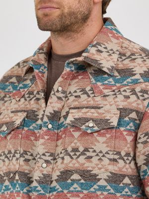 Men's Wrangler Retro® Premium Jacquard Snap Shirt Jacket