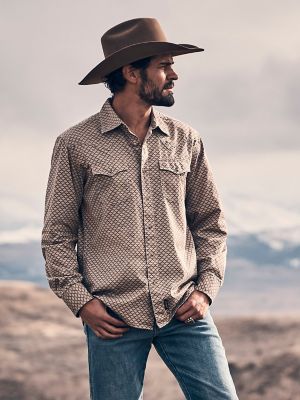 Men's Wrangler® Retro® Premium Long Sleeve Western Snap