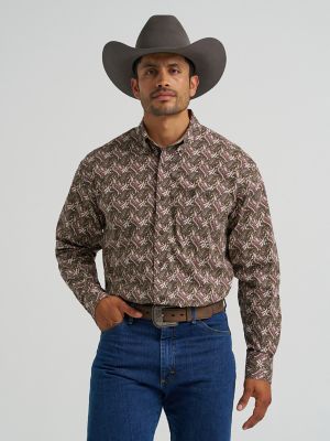 Wrangler® George Strait™ Long Sleeve Button Down One Pocket Shirt