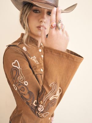 Wrangler x Lainey Wilson Embroidered Utility Jacket in Monk’s Robe alternative view