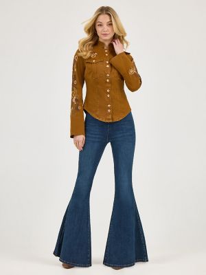 Wrangler x Lainey Wilson Embroidered Utility Jacket in Monk’s Robe alternative view 7