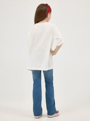 Girl's Wrangler x Lainey Wilson Oversized Graphic Tee in Heck Yeah alternative view 2