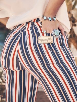 Wrangler x Lainey Wilson Striped Flare Jeans in Star Spangled Stripe alternative view