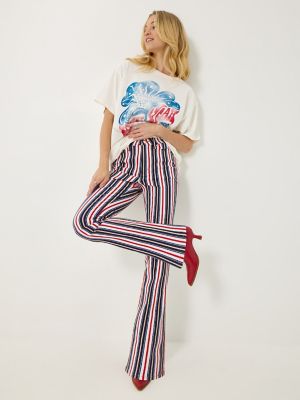 Wrangler x Lainey Wilson Striped Flare Jeans in Star Spangled Stripe alternative view 3