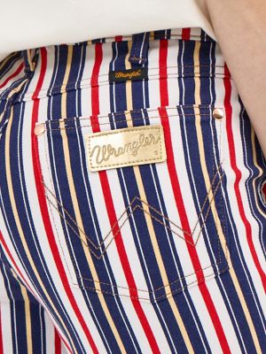 Wrangler x Lainey Wilson Striped Flare Jeans in Star Spangled Stripe alternative view 4