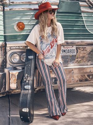 Wrangler x Lainey Wilson Striped Flare Jeans