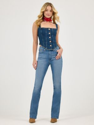Wrangler x Lainey Wilson Baskin Blue Boot Huggers in Wrangler Blue Wash alternative view 7