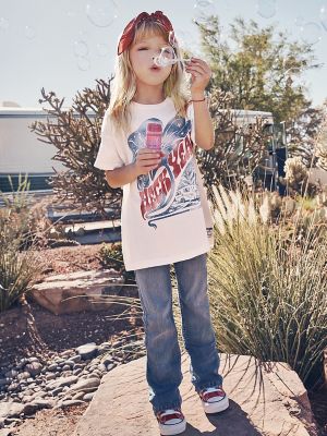 Girl's Wrangler x Lainey Wilson Boot Huggers in Wrangler Blue Wash