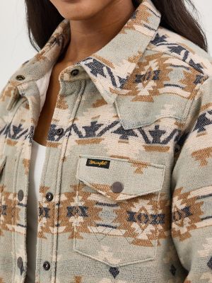 Women's Wrangler Quilt Lined Jacquard Shacket | NEW
