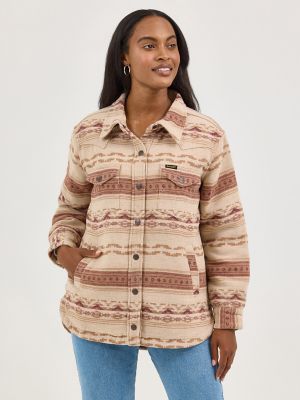 Women's Wrangler Quilt Lined Jacquard Shacket