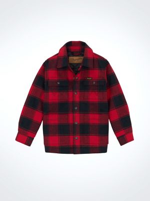 Boy's Wrangler Quilt Lined Flannel Shirt Jacket | NEW
