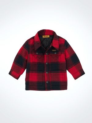 Little Boy's Wrangler Quilt Lined Flannel Shirt Jacket