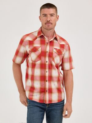 Men's Print Camp Shirt in Cinnamon Stick