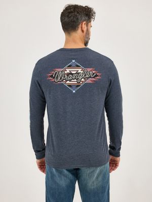 Men's Long Sleeve Back Graphic T-Shirt