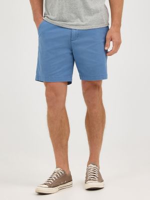 Men's Flat Front Short in Moonlight Blue