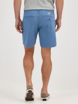Men's Flat Front Short in Moonlight Blue