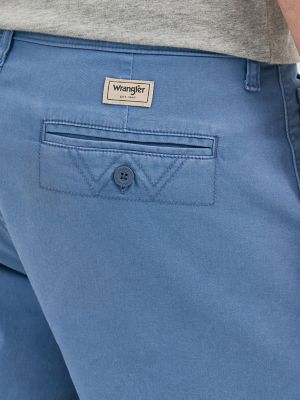 Men's Flat Front Short in Moonlight Blue