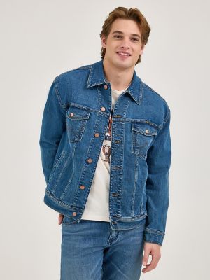 Wrangler x Whataburger Laser Denim Jacket in Rodeo Dust Fade