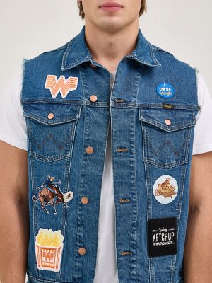 Wrangler x Whataburger Men's Cut-Off Vest in Rodeo Dust Fade alternative view 4
