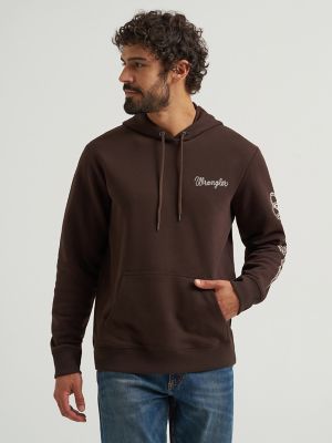Men's Wrangler® Rope Logo Hoodie in Mole Brown