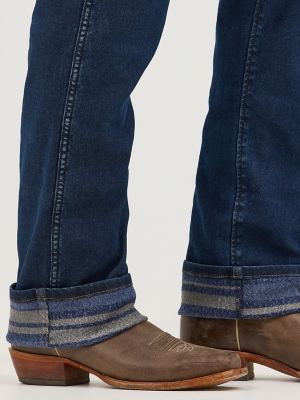 Premium Performance Cowboy Cut® Regular Fit Jean - Flannel Lined in Dark Rinse