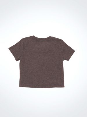Little Boy's Short Sleeve Graphic T-Shirt in Mole Heather