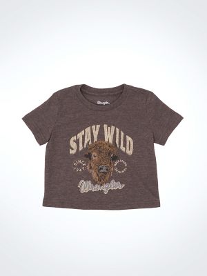 Little Boy's Short Sleeve Graphic T-Shirt in Mole Heather