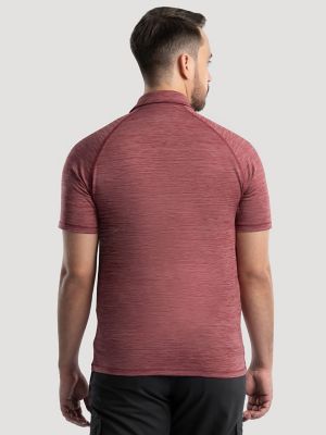 Men's Performance Polo in Ruby Wine