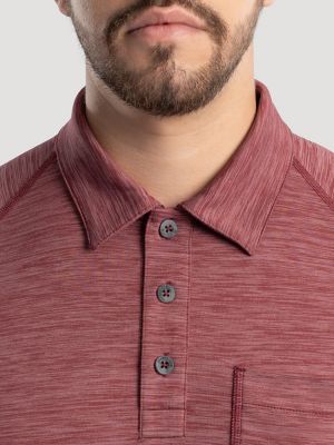 Men's Performance Polo in Ruby Wine