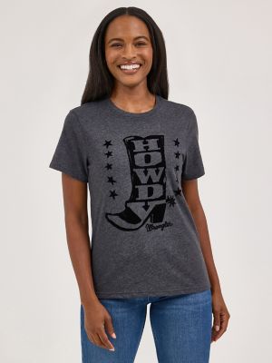 Women's Flocked Boot Reg Fit Tee