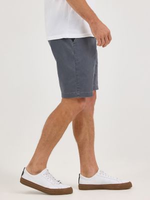 Men's Flat Front Short in Pewter
