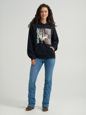 Women's Wrangler Western Graphic Hoodie in Pearled Ivory