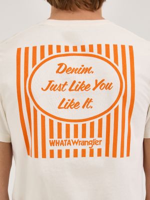 Wrangler x Whataburger Men's Like You Like It T-Shirt in Marshmallow alternative view 4