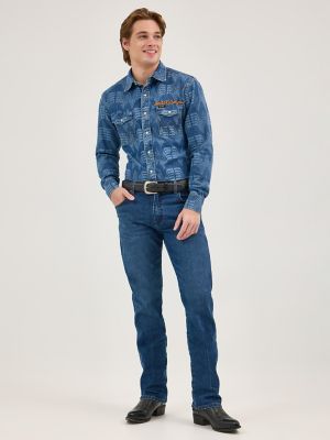 Wrangler x Whataburger Slim Straight Leg Retro Jean in Rodeo Dust Fade alternative view 5