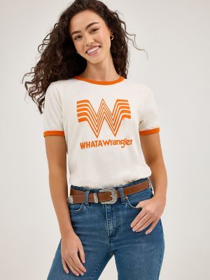 Wrangler x Whataburger Women's Ringer Tee in Marshmallow alternative view
