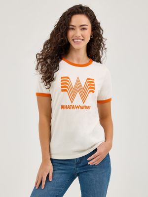 Wrangler x Whataburger Women's Ringer Tee in Marshmallow alternative view 3