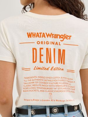 Wrangler x Whataburger Women's Tee in Marshmallow alternative view 6