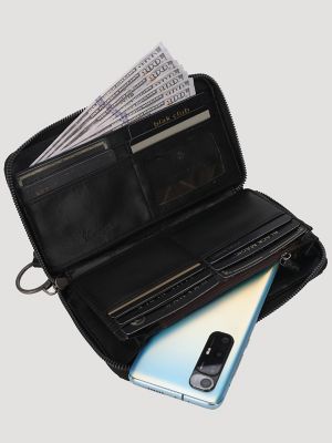 Cow Print Billfold Wallet:Black:One Size alternative view