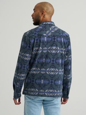 Wrangler ATG™ Men's Campsite Flannel Shirt in Dark Slate